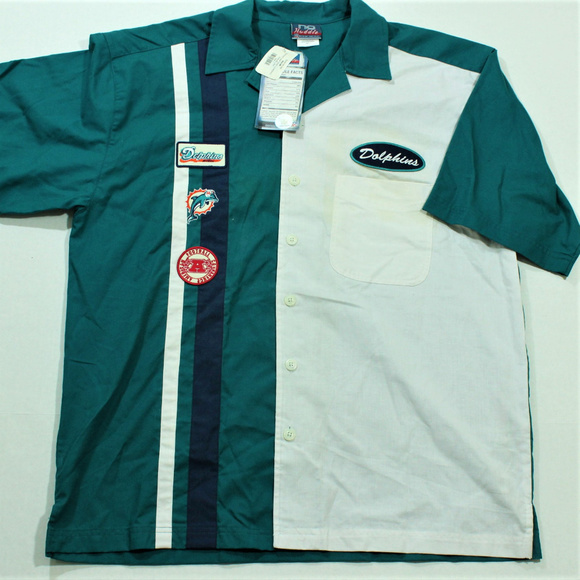 miami dolphins button down shirt